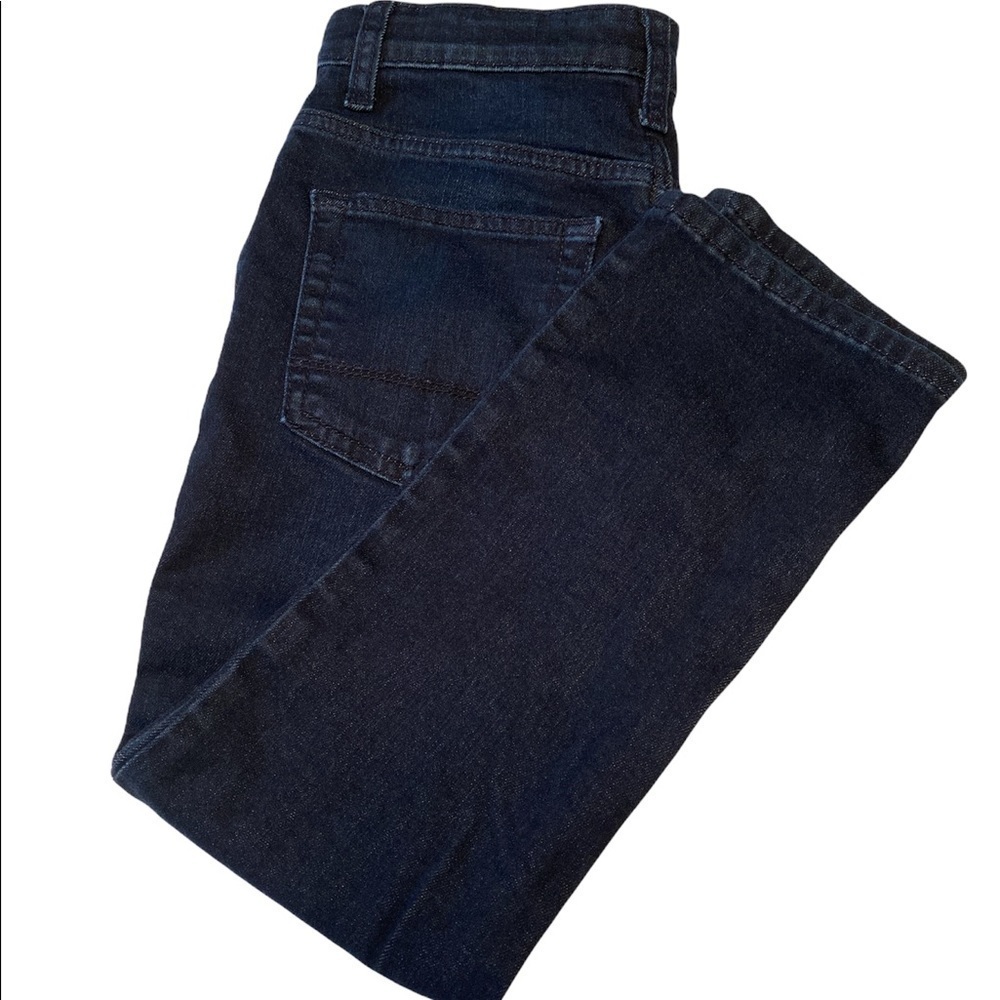 Cat & Jack jeans slim super stretch adjustable waist button/zip dark wash Size 8